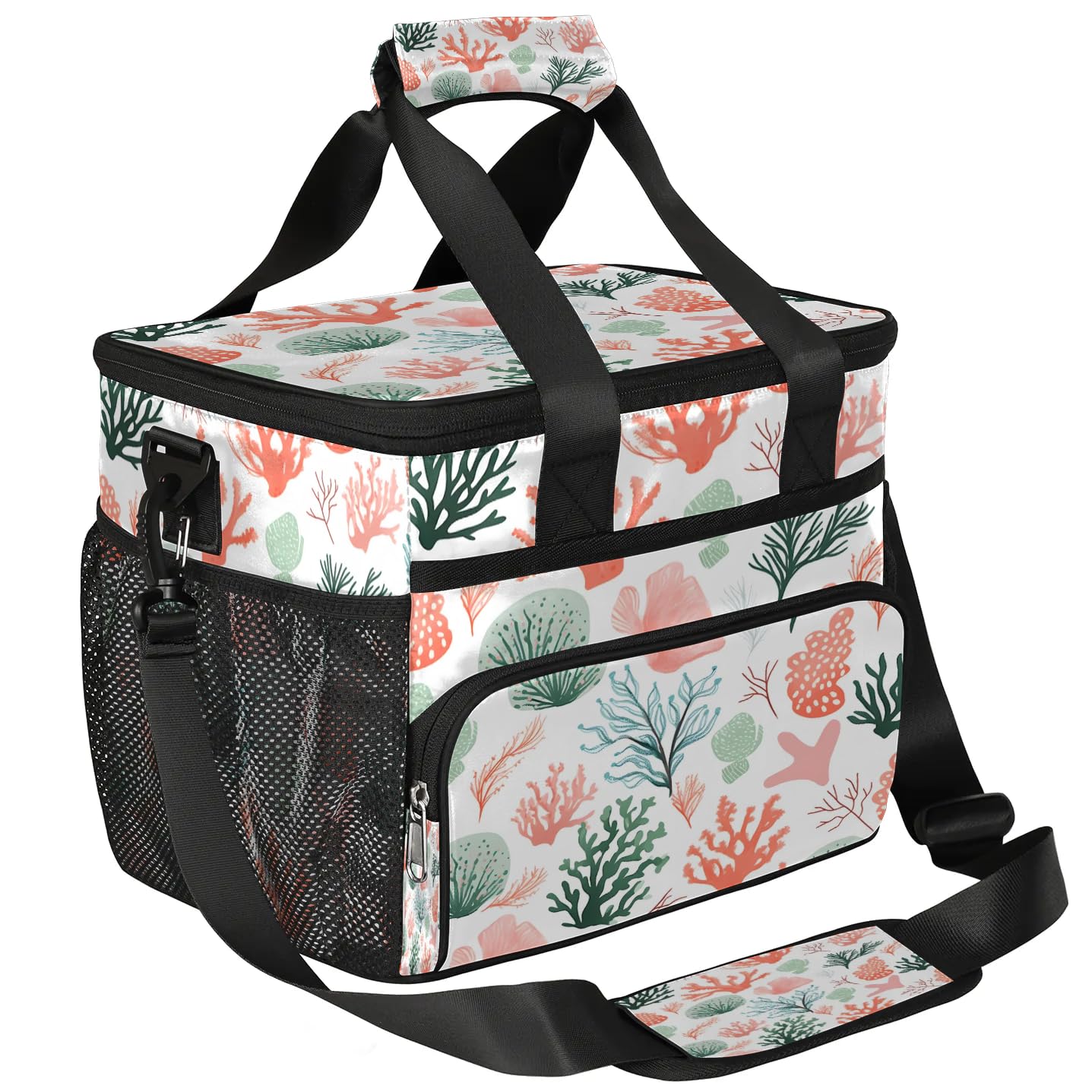 Lunch Box for Men Heavy Duty Insulated Lunch Bag for Women Colorful Coral Lunchbox for Adults Lunch Cooler