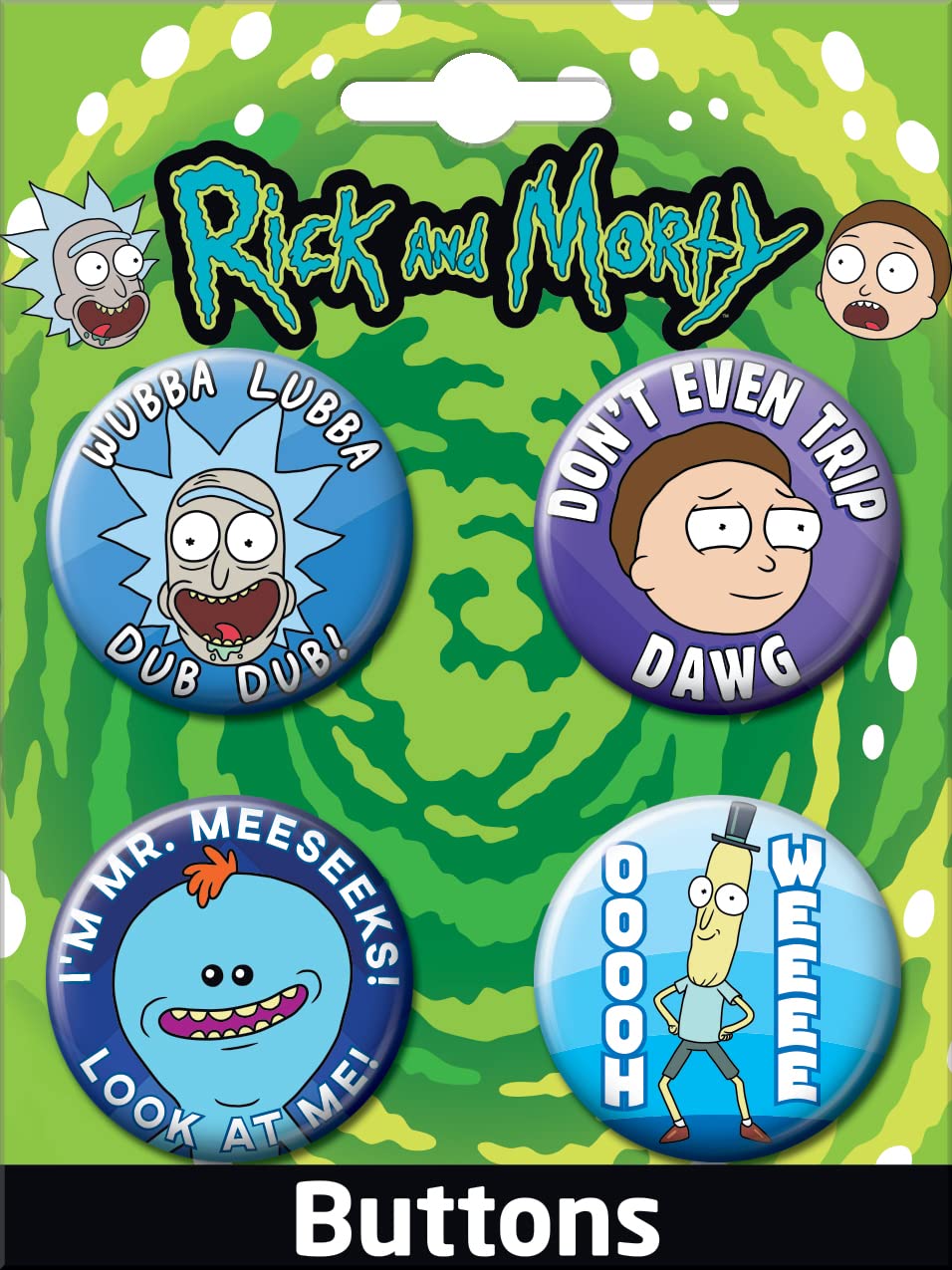 Ata-Boy Rick and Morty Assortment #1 Set of 4 1.25