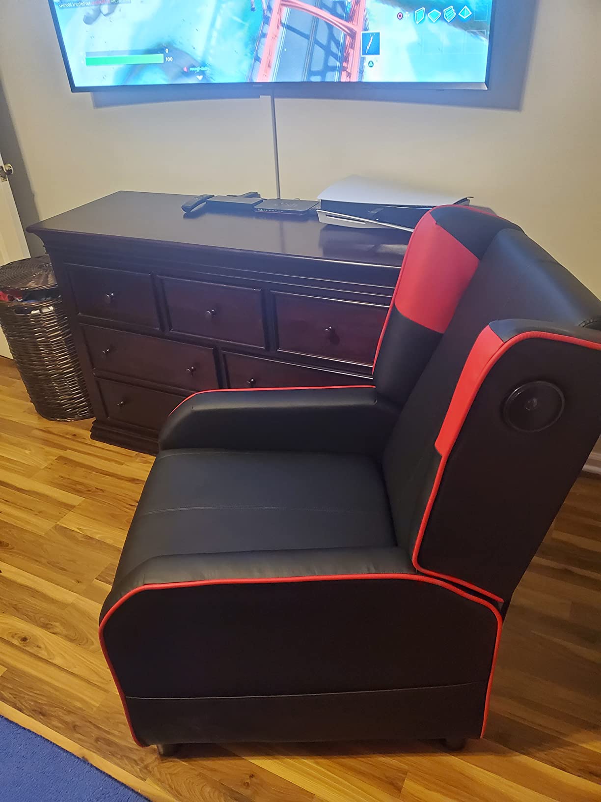 47/mo Finance GTRACING Gaming Recliner Chair with Bluetooth Speakers Racing Style Single