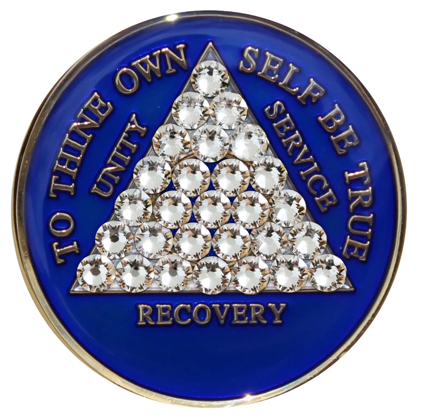 Alcoholics Anonymous Blue Timeless Recovery Chip