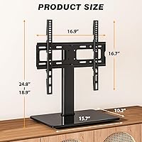 Vista 6 de Base universal para TV de mesa con soporte giratorio para pantallas planas de plasma LED LCD de plasma de 27, 32, 37, 40, 43, 46, 50, 55, 60