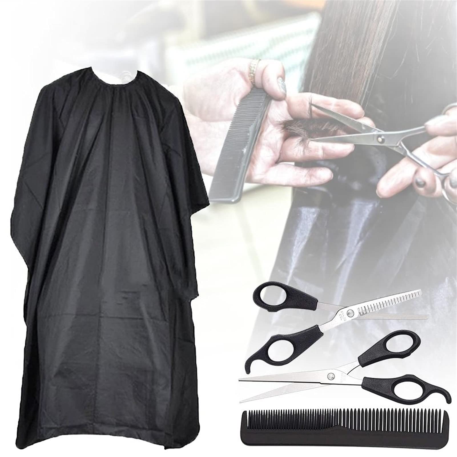Ciseaux de coupe de cheveux, ensemble de ciseaux de coupe de cheveux, ciseaux de coupe de cheveux, ciseaux amincissants avec peignes et cape pour coupe de cheveux, soins capillaires quotidiens, 14