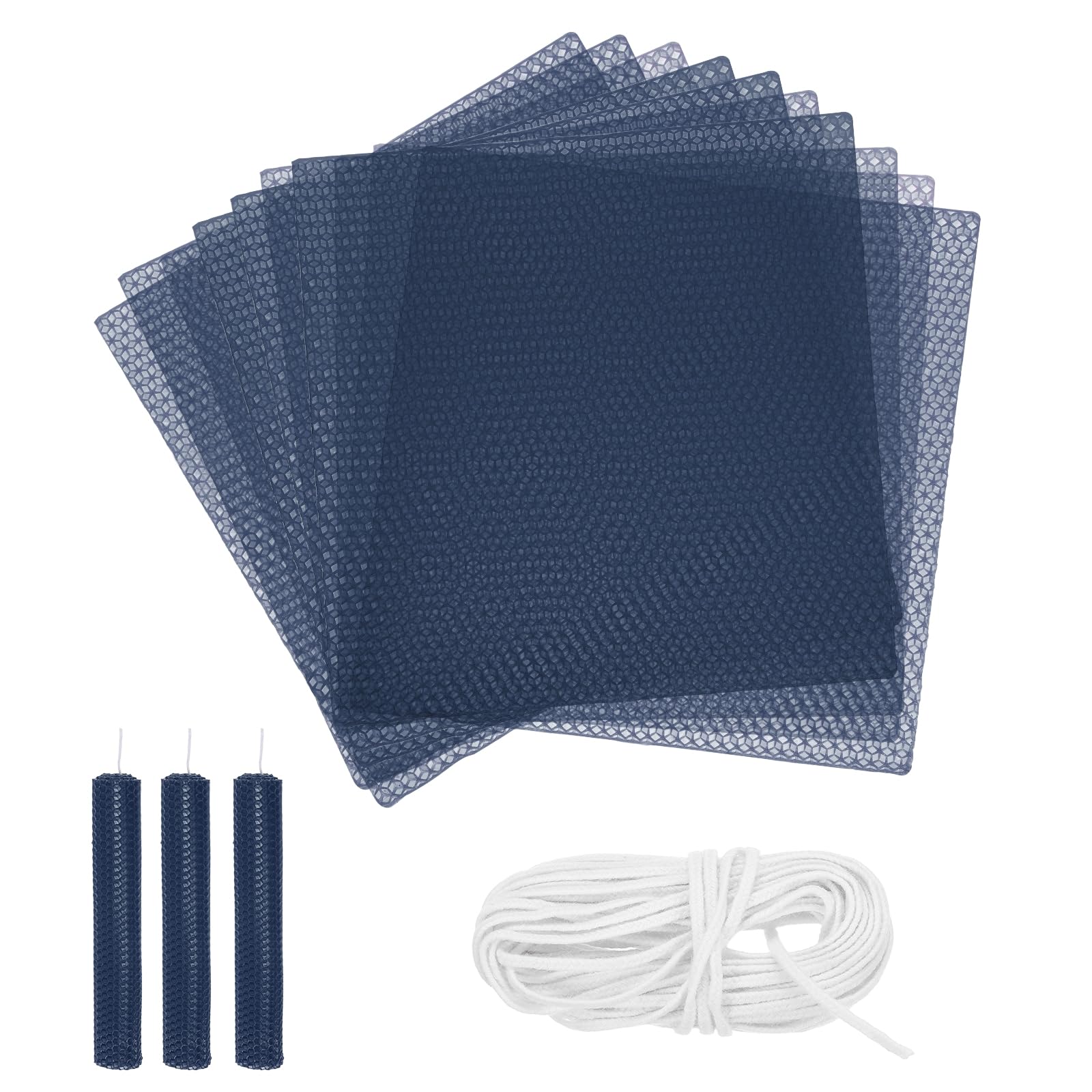 Kit de fabrication de bougies en cire d'abeille bleu pour créer facilement sans cire liquide
