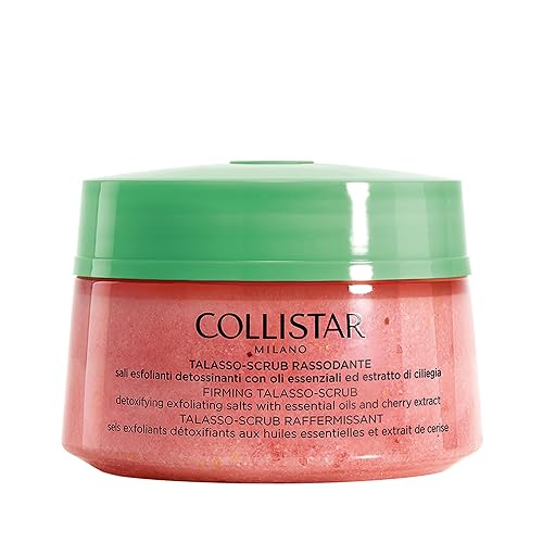 Collistar straffendes Thalasso-Peeling, Körperpeeling mit rotem Salz aus Hawaii und italienischem Kirschextrakt für eine reinigende, glättende und straffende Wirkung, für alle Hauttypen, 300 g - 300gr
