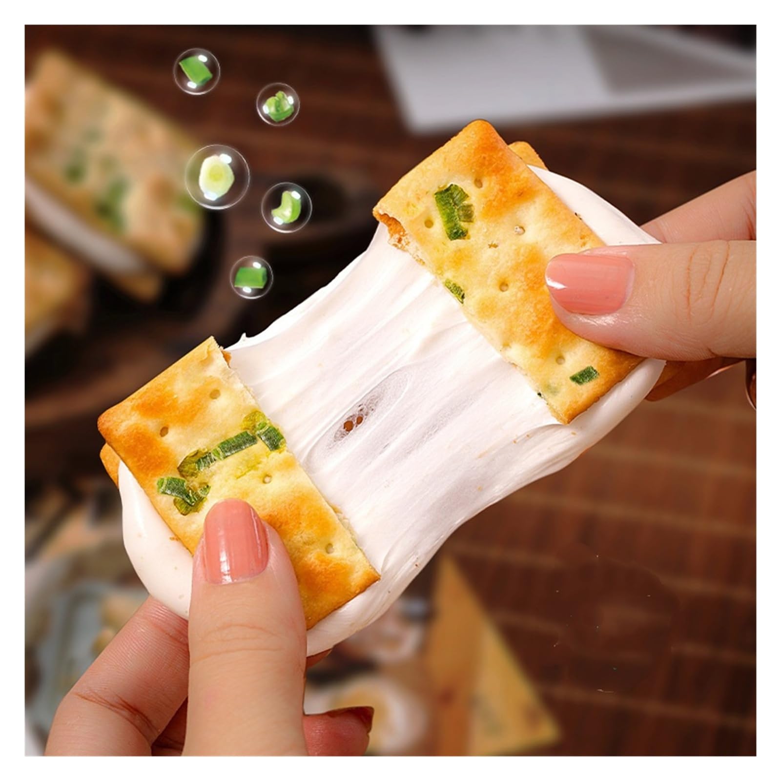 105g De Turrón De Galletas De Nube Flotante Con Sabor A Leche, Pastelería Crujiente Y Cremosa(4pcs)