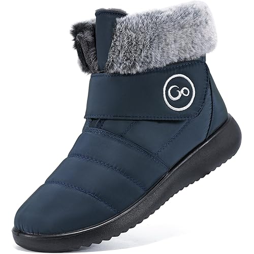 Women Snow Boots Winter Shoes with Fur Lined Warm Slip On Boots for Women Waterproof Booties Comfortable Outdoor Anti Slip Shoes