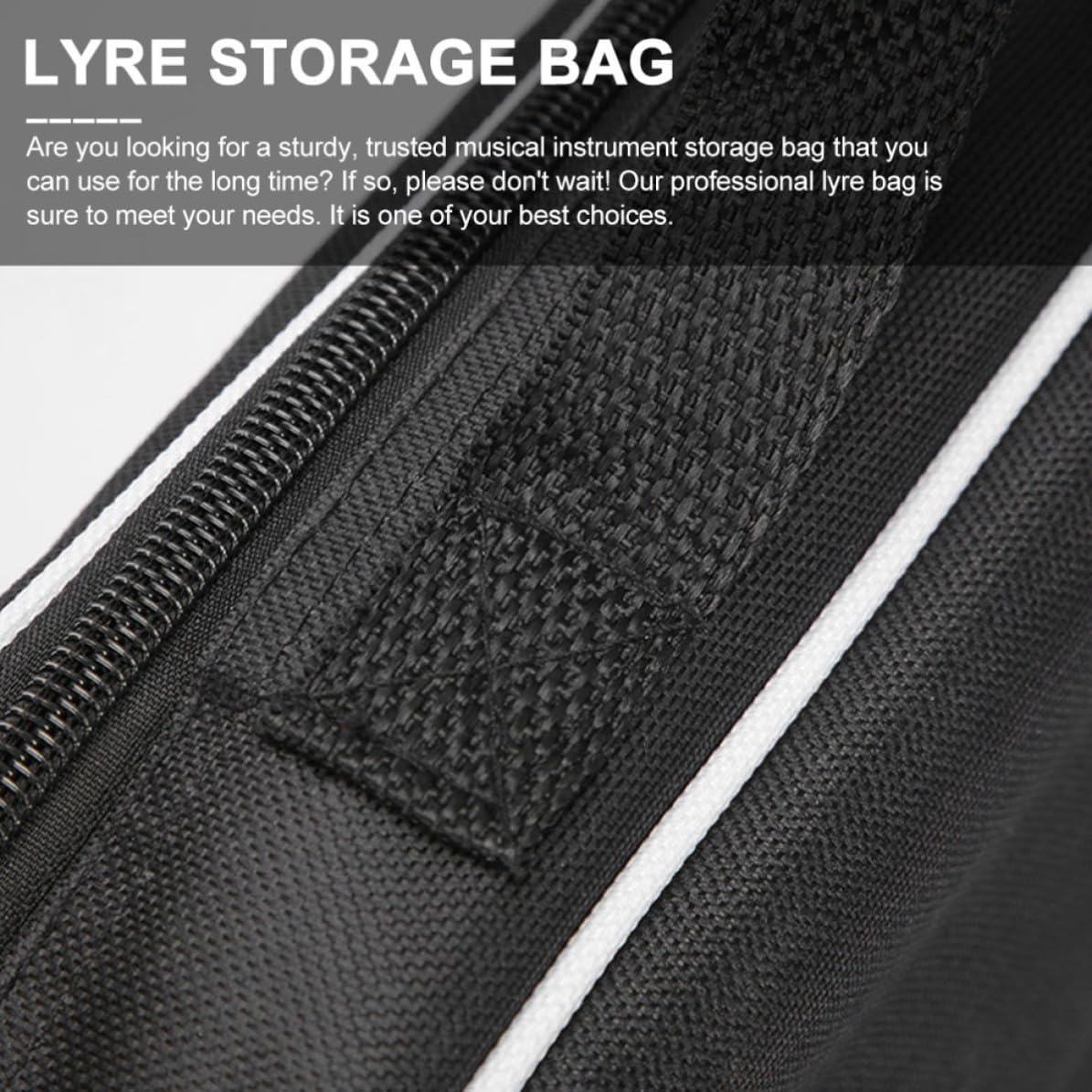 Convenient Thickened Lyre Bag Polyester Rectangular Foldable White image 5