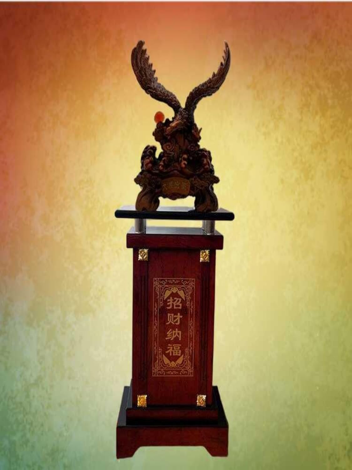 MOYEE 大展宏图老鹰摆件 Crafts for Home Office TV Decoration 公司开业礼物乔迁贺礼大堂办公室落地招财 Start Business Decorations - 1655