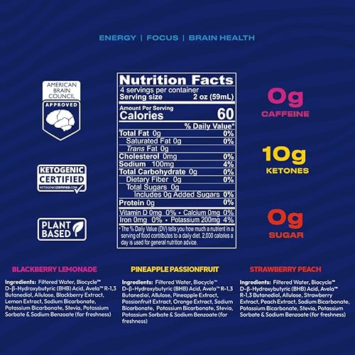 Miniatura 2 de Kenetik Mezcla de bebida de cetona, mezcla de cetonas exógenas líquidas, keto, sin cafeína y azúcar, suplemento vegano para energía limpia y enfoque