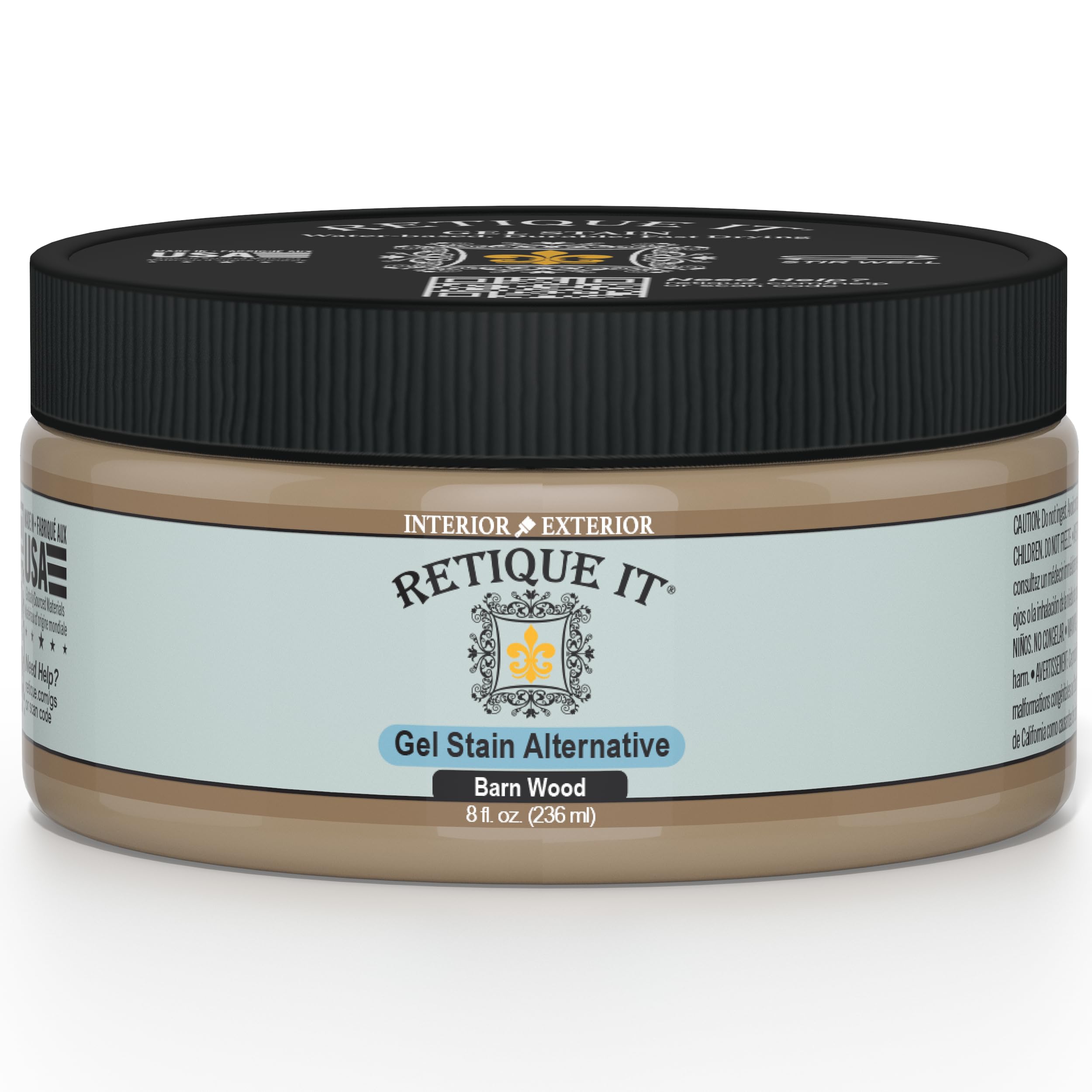 Retique It Water-Based Gel Stains (8oz, Barn Wood)