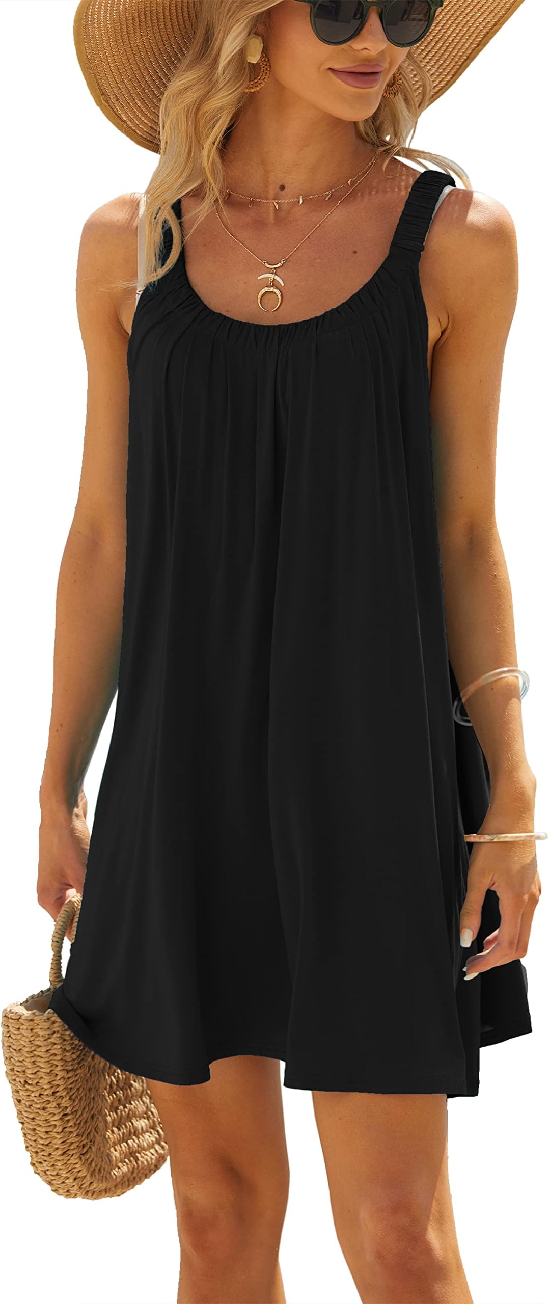 Women's Beach Dress Bikini Beachwear Coverups Casual Vacation Short Summer Halter Dresses
