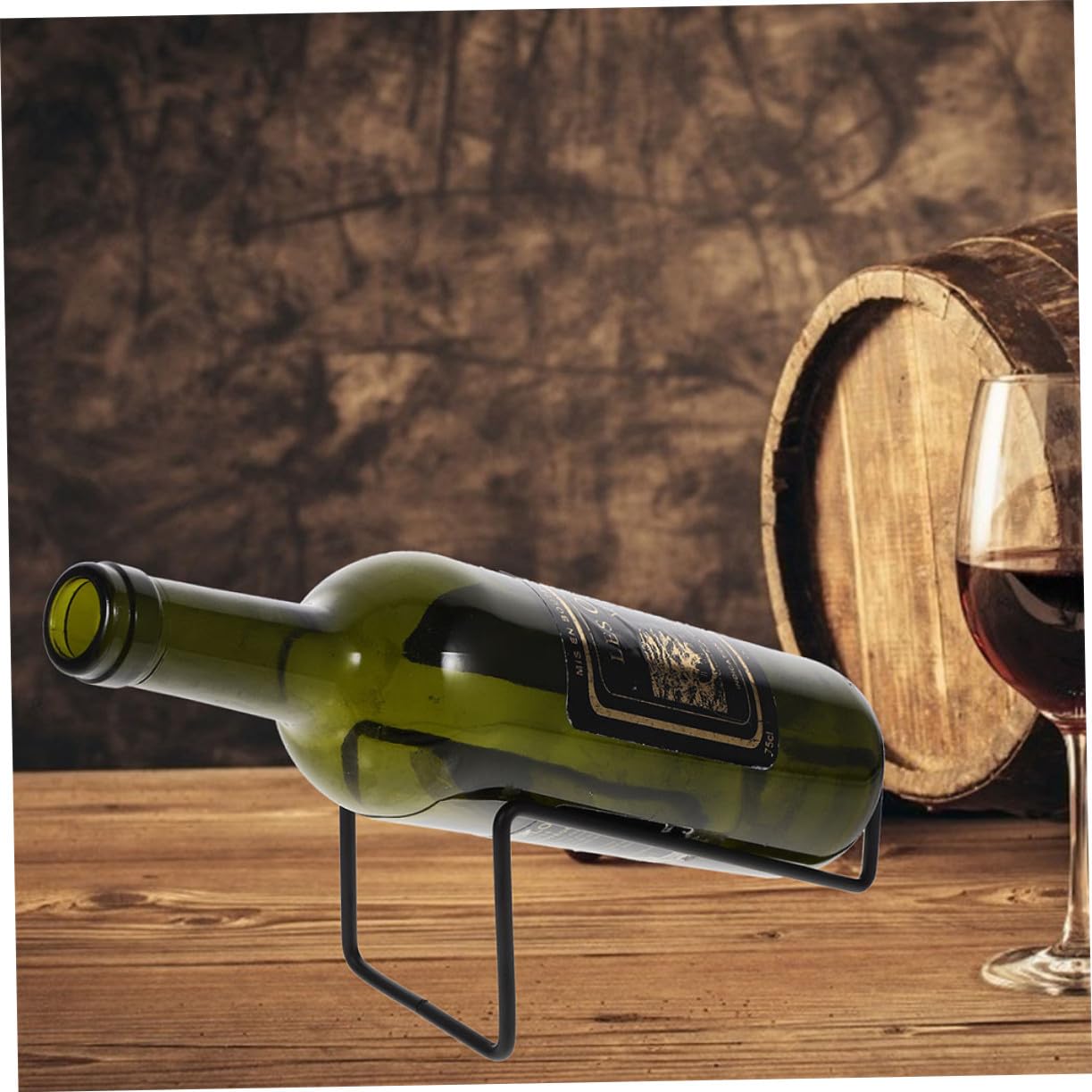 Ipetboom Porte-bouteilles En Métal Noir Petit Format, Casier à Vin Multifonction 4 Pièces, Structure Fer Résistante, Rangement Double Compartiment Pour Maison, Bar Et Restaurant