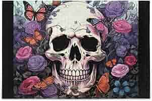 Amazon.com: Skull Floral Jigsaw Puzzles for Adults 1000