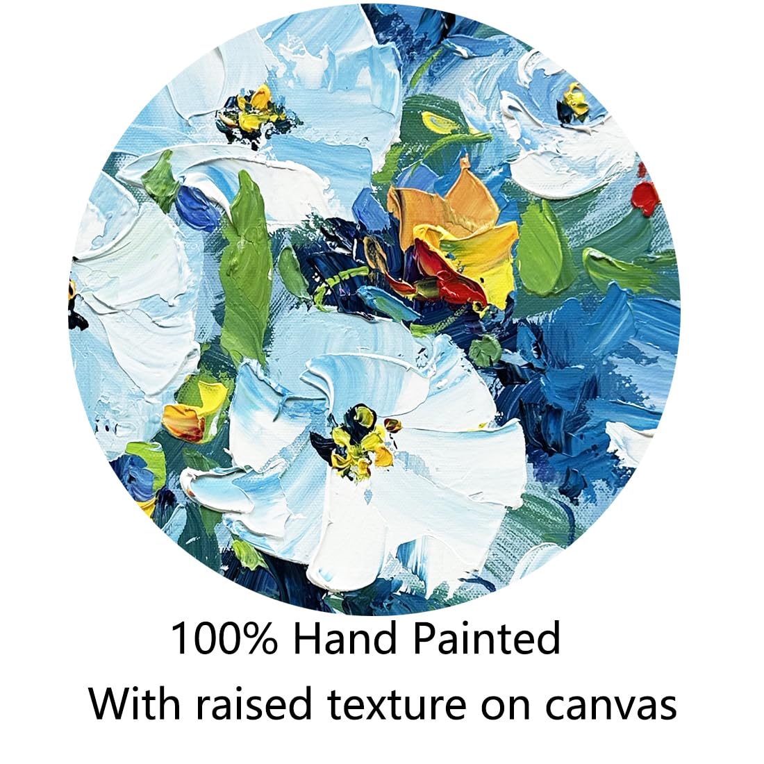 Amazon.co.jp: Muzagroo Art 花瓶に入った青い花 オリジナル ウォール