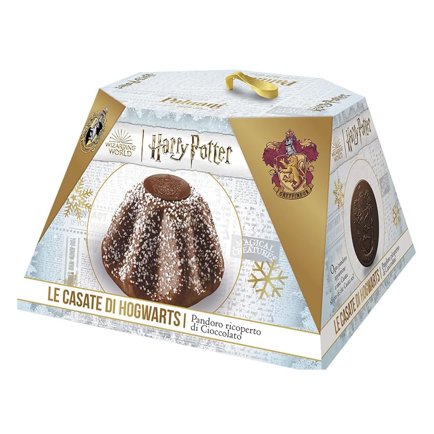 Immagine del prodotto Paluani - Pandoro Harry Potter delle Casate di Hogwarts, Ricoperto di Cioccolato e Granella di Zucchero - 600 gr