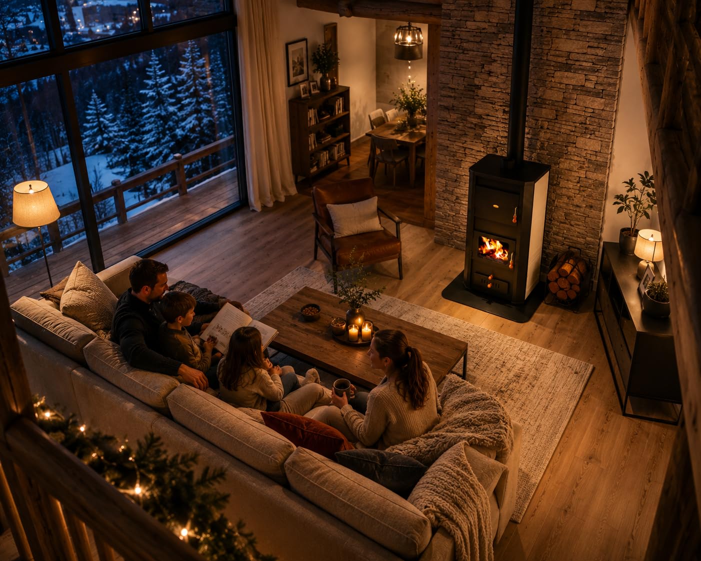 Prity WD W29 - Stufa a legna, scaldabagno, 29 + 8 kW