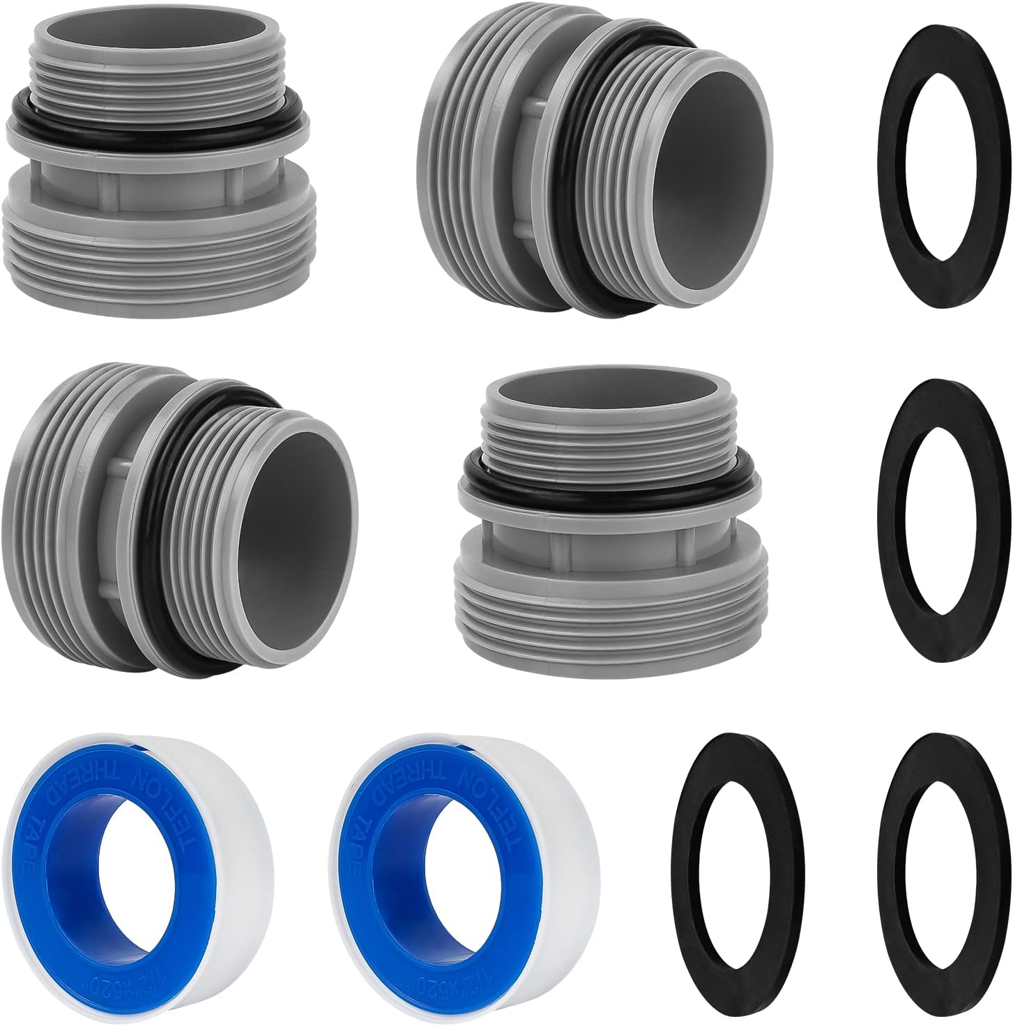 ArrogantF 4560 40mm 1.25" Adapter Conversion Kit Replacement for Coleman (Intex) Pool Hoses Joining Hayward Standard Pool Pump & Sand Filter, Above Ground Pools Part 2 Set