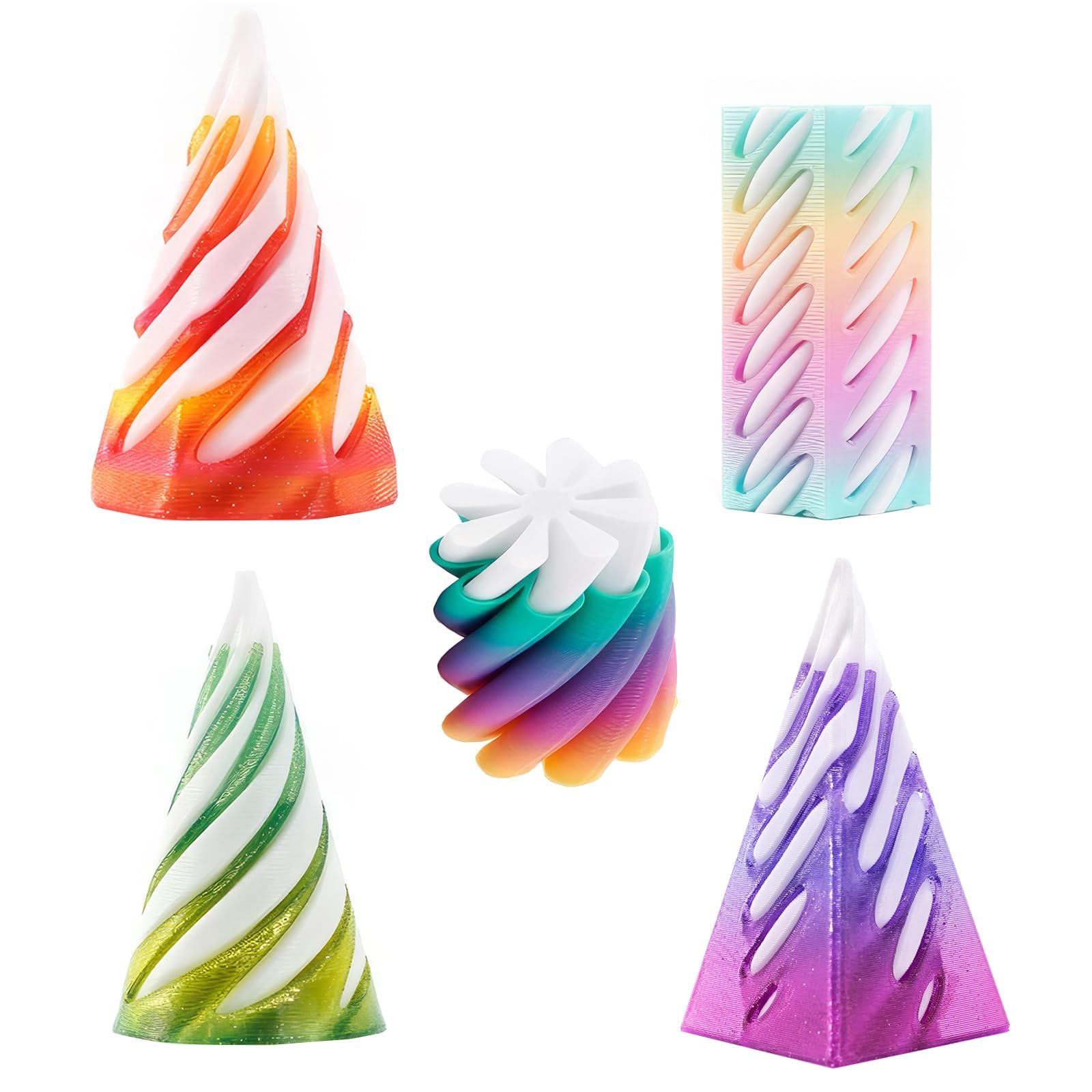 5 PCS Spiral Cone Fidget, Cone Fidget, Impossible Cone
