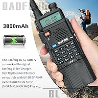 Vista 9 de BAOFENG Batería UV-5R BL-5 3800mAh USB-C de carga extendida de alta capacidad para radios UV5R BF-F8HP serie UV-5R con cable de carga tipo C