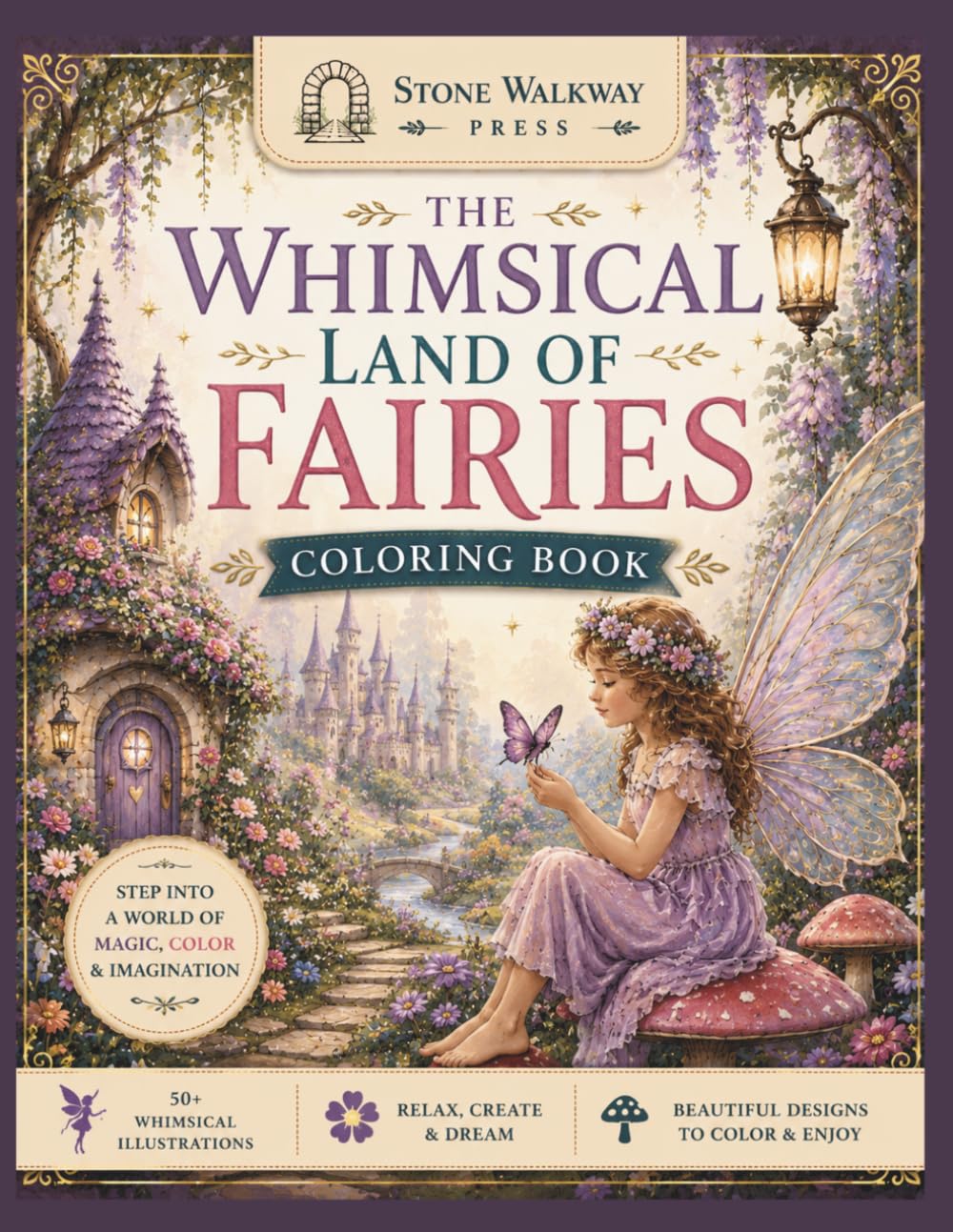 The Whimsical Land of Fairies Coloring Book (Fairy and Fairytale Coloring Books)