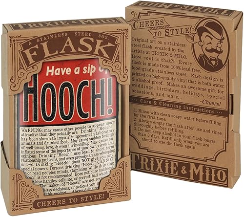 Vista 16 de Trixie & Milo - Regalo de Navidad para hombres y mujeres – El alcohol es una vitamina incomprendida de 8 onzas de acero inoxidable – Viene en una