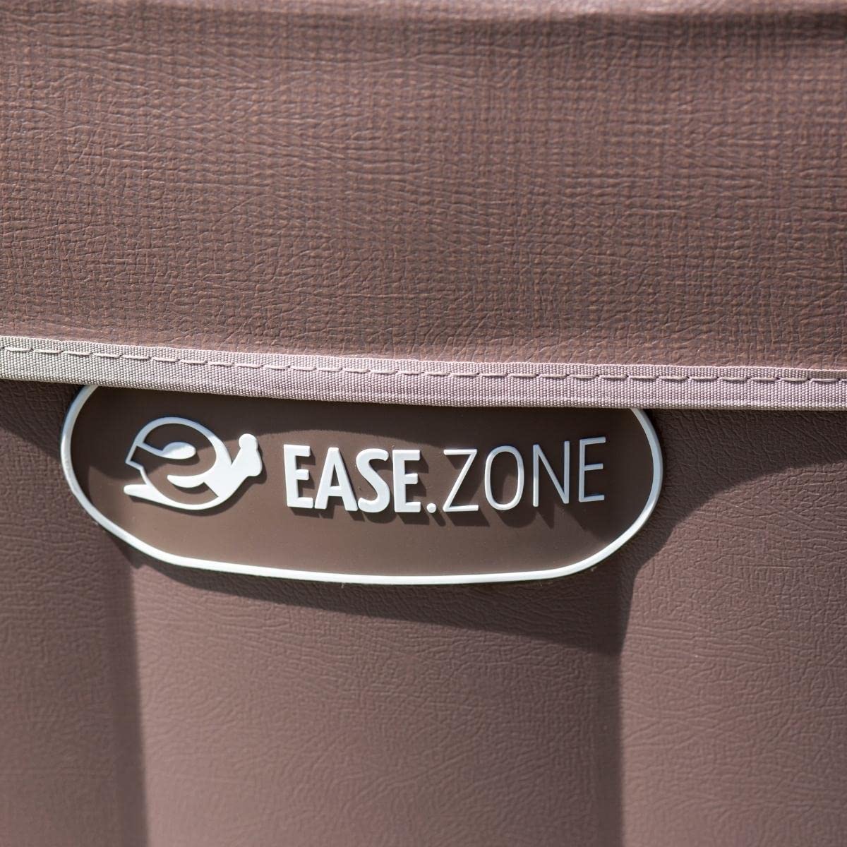 EASE.ZONE SPA Aufblasbarer Whirlpool, beheizbar, 4 – 6 Personen, 185 x 65 cm, superleise integrierte Pumpe, Braun