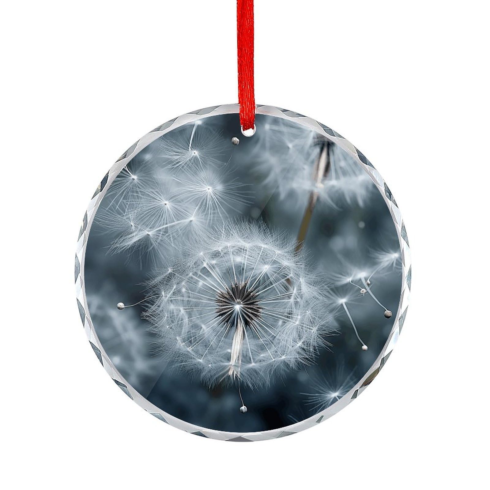 Btcowzrv Style Dandelion Seeds Pictures Round Ornament Hanging Pendant Decor