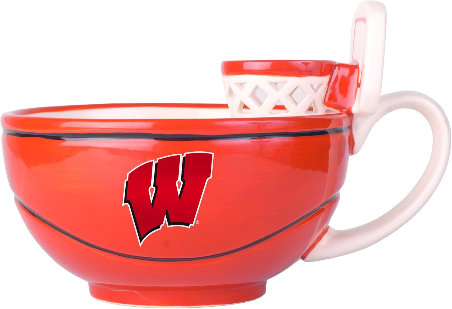 NCAA Wisconsin Badgers MAX'IS Basketball Hoop Mug, 16-ounce, Orange