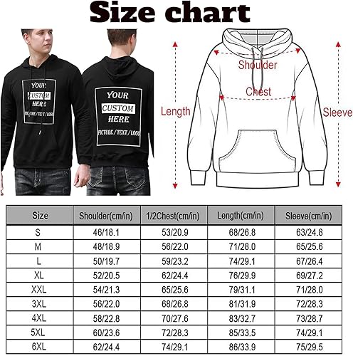 Miniatura 5 de Sudadera con capucha personalizada para hombres y mujeres, diseña tus propias sudaderas, sudadera con capucha personalizada, añade texto de foto al