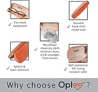 Vista 6 de Oplee Estuche rígido para lentes con paño de microfibra gris
