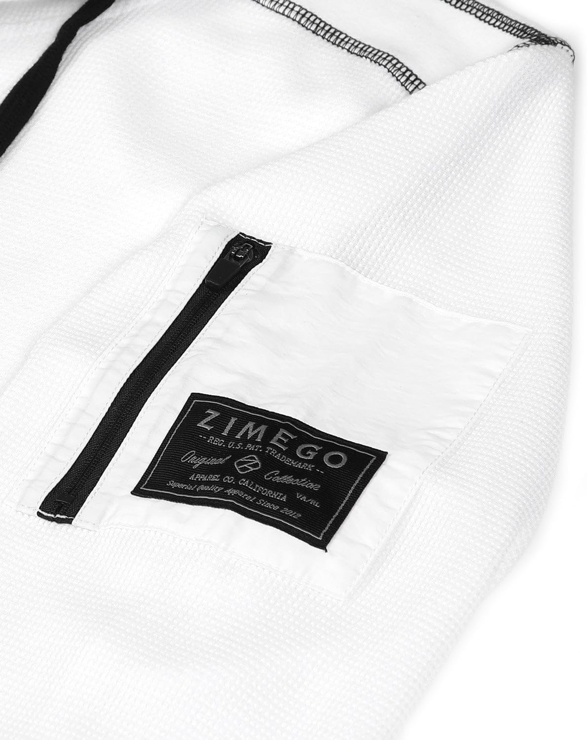 ZIMEGO Mens Waffle Pullover Hoodie - Long Sleeve Thermal Sweatshirt for Men