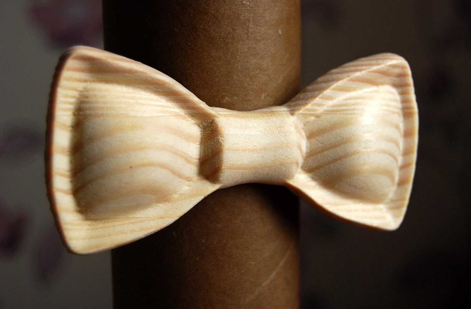 3D Mens Wooden Bow Tie - UnPainted Light Wood Bow Ties for Men - Ukrainian Design Wedding Bowtie for Men and Boys