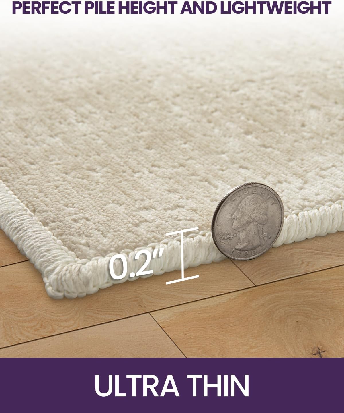 DEXI Area Rug 4x6 for Living Room, Washable Non Slip Neutral Modern Abstract Rugs, Soft Thin Large Indoor Floor Carpet for Dining Laundry Bedroom Home Office Decor, Linen Beige