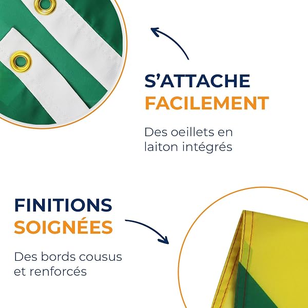 AZ FLAG - Drapeau République du Congo - 90x60 cm - Drapeau Congolais 100% Polyester Avec Oeillets Métalliques Intégrés - Pavillon 50 g - 5