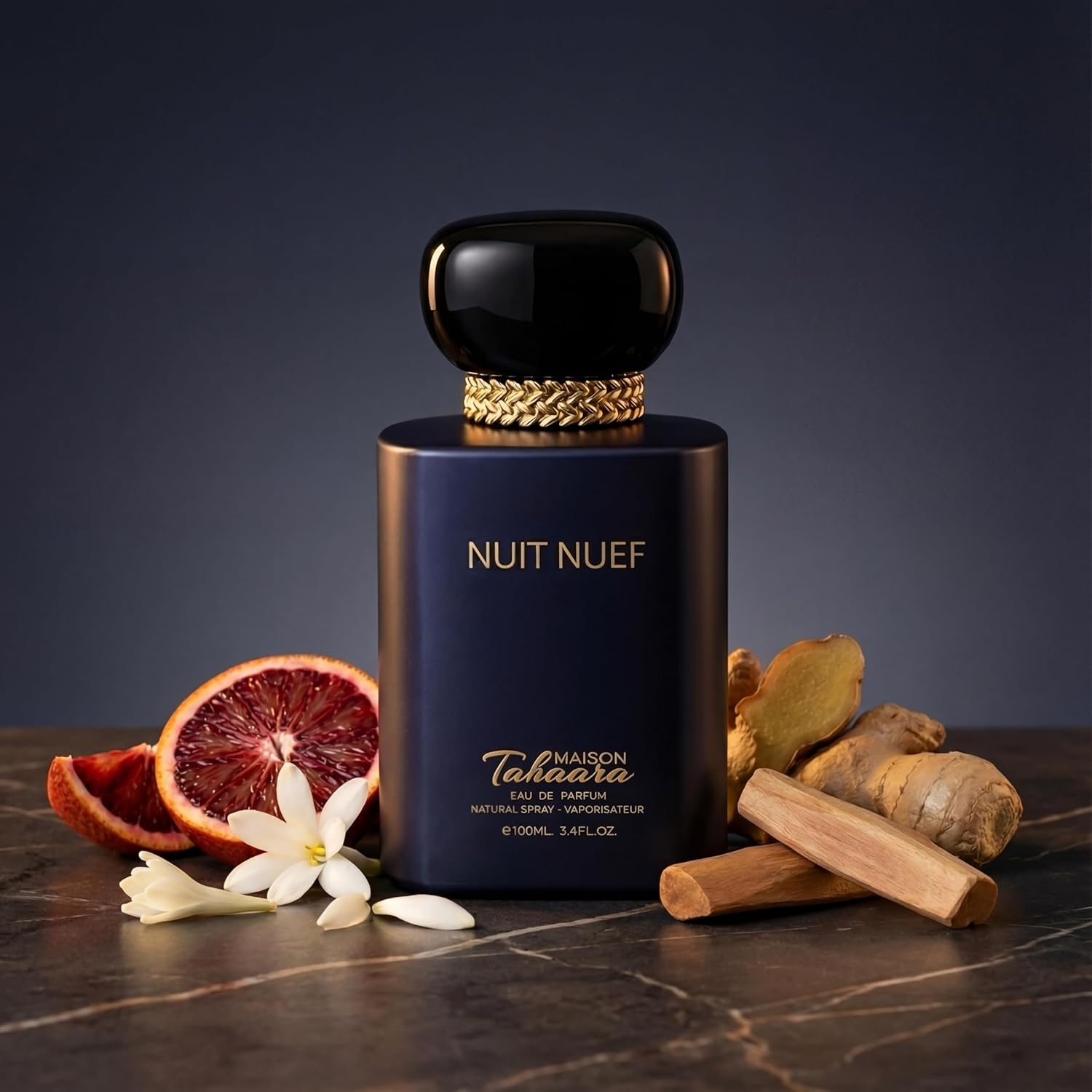 Nuit Nuef – Spicy, Floral, Warm – Eau de Parfum Long-Lasting Dubai Fragrance for Women & Men, 3.4 oz / 100ML