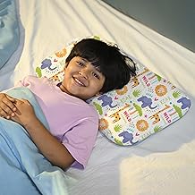 Premium Memory Foam Baby & Toddler Pillow | Head,Neck & Back Support Cushion | Washable Removable Cover | Ideal for Sleeping,Reading & Resting | Age 2to9 Year | 20.5x11.5x2.5inch, Animal Print