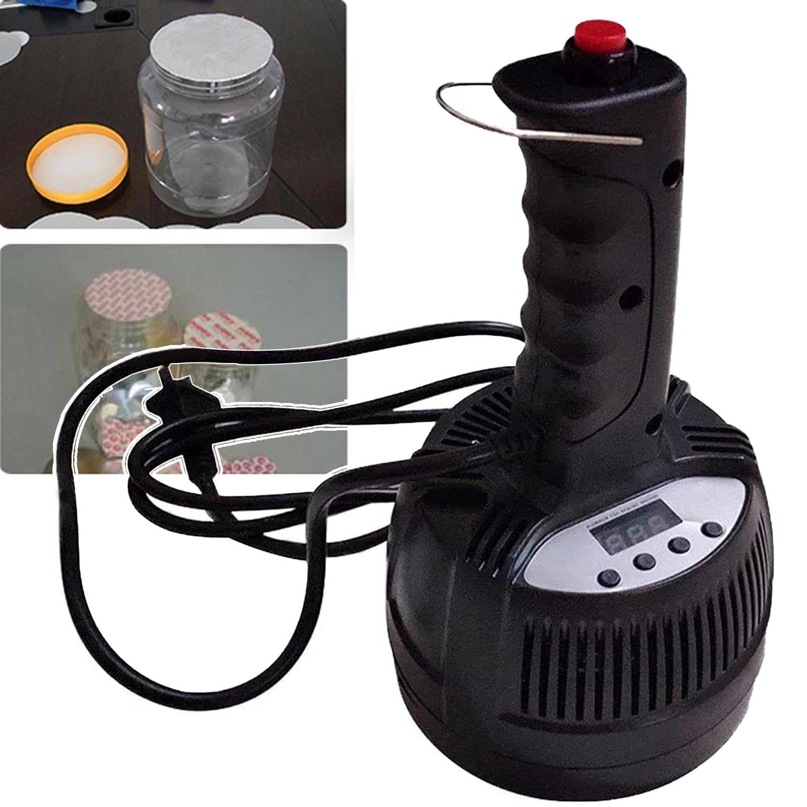 PLABNK Cap Aluminum Foil Heat Sealer, Diameter: 20-80mm, 5 Gear Power, Power-off Memory/Digital Display, Even Heating, Induction Sealing + Handle Switch, for Plastic/glass Bottle Caps,A