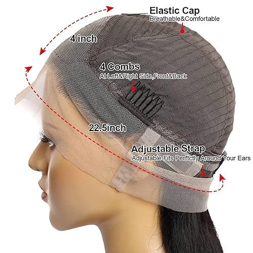 Miniatura 6 de Yokada Hair - Pelucas de cabello humano con encaje frontal 360 para mujeres negras, línea capilar prearrancada, densidad 180, encaje frontal,