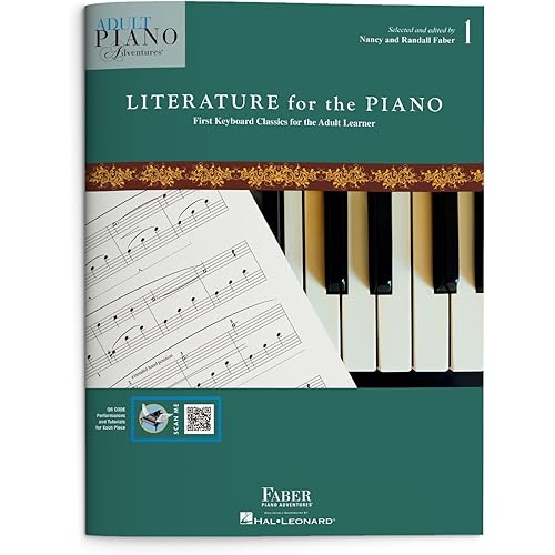 Adult Piano Adventures: Literature for the Piano - Book 1 | First Keyboard Classics for the Adult Learner | Classical Piano Repertoire Method Book with QR Code Online Resources | Faber Piano Method