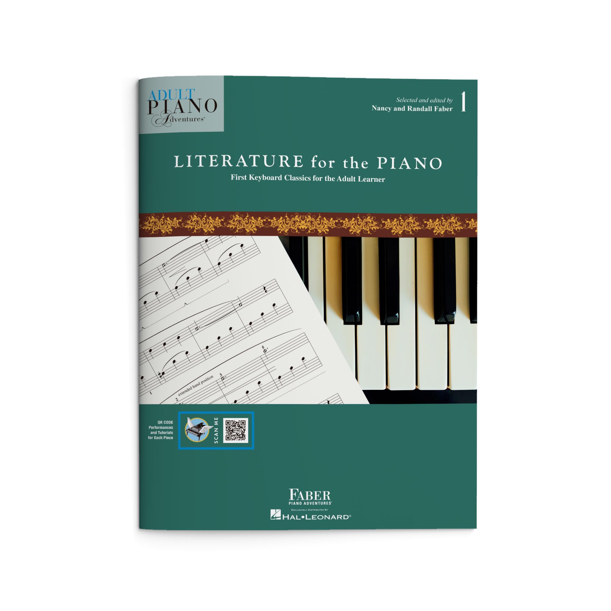 Adult Piano Adventures: Literature for the Piano - Book 1 | First Keyboard Classics for the Adult Learner | Classical Piano Repertoire Method Book with QR Code Online Resources | Faber Piano Method