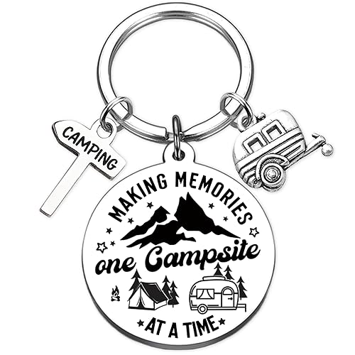 Camper Keychain Gifts for Women Men - RV Keyring for
