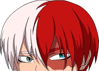 Todoroki Vinyl Decal Sticker JDM Japanese Kawaii Anime Bumper Window Laptop UV & Water Resistance Peeker Chibi v3195