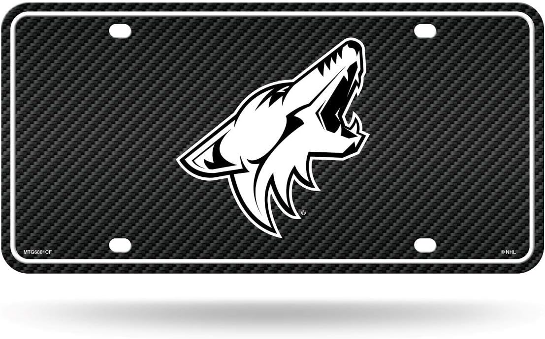 Rico MTG6801CF Coyotes - Carbon Fiber Design - Metal Auto Tag