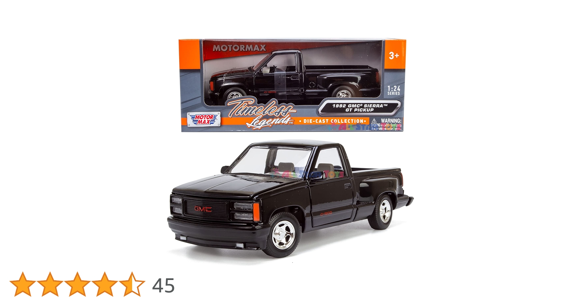 Motormax 1992 GMC Sierra GT Pickup Truck 1/24 Diecast Model