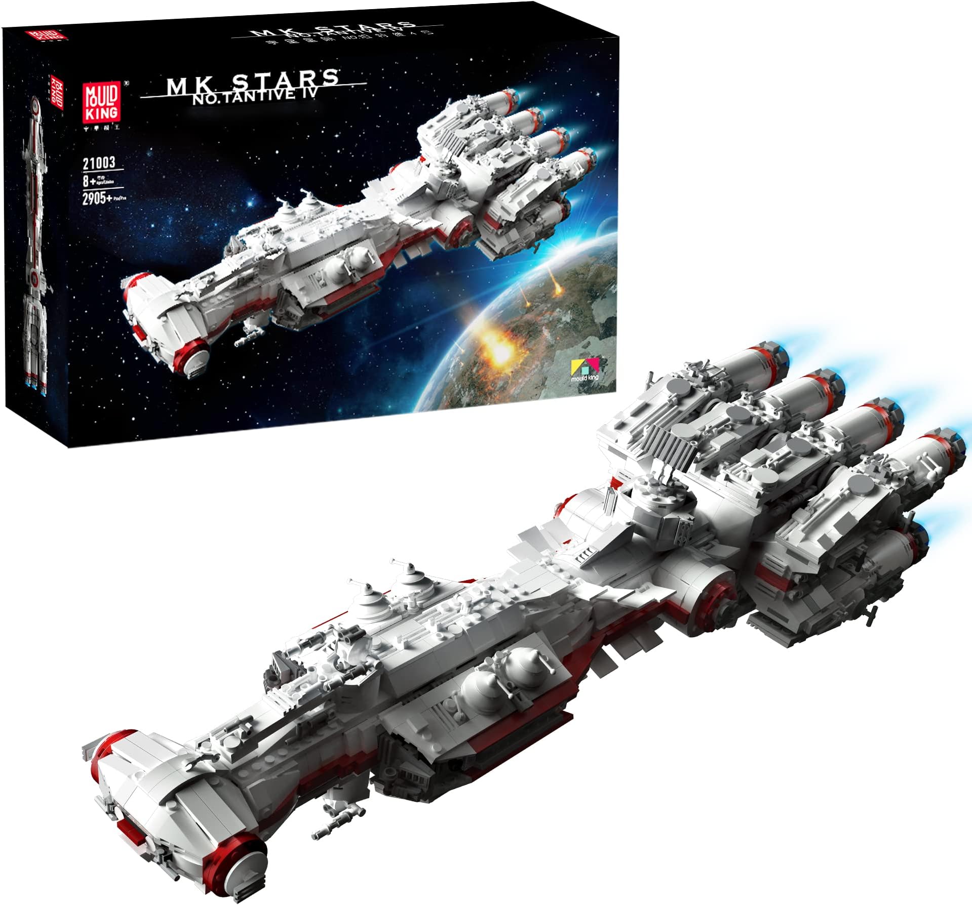 Addshiny MOC Starship Toys Blockade Runner Tantive IV Spaceship Model Building Kits, Star Plan UCS Collectible Set for Adults (2905 Pieces)