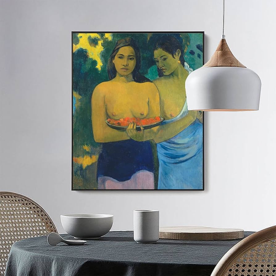 Amazon.co.jp: ポール・ゴーギャン アートプリント - 2人のタヒチの Amazon.co.jp: ポール・ゴーギャン アートプリント - 2人のタヒチの