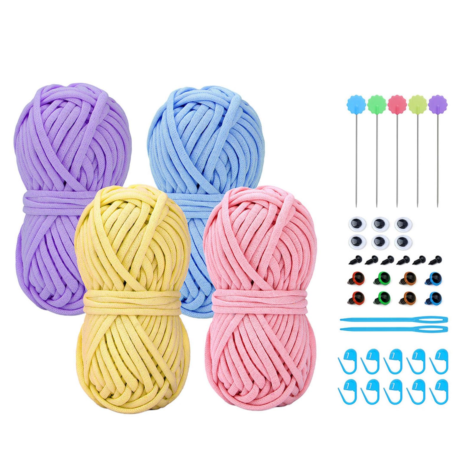 Kalttoy Multicolor Kits Knitting Markers Crochet Hook Set Knitting Yarn Crochet Needle Cotton Yarn Push Pin For Lovers Hook Set Needle Cotton