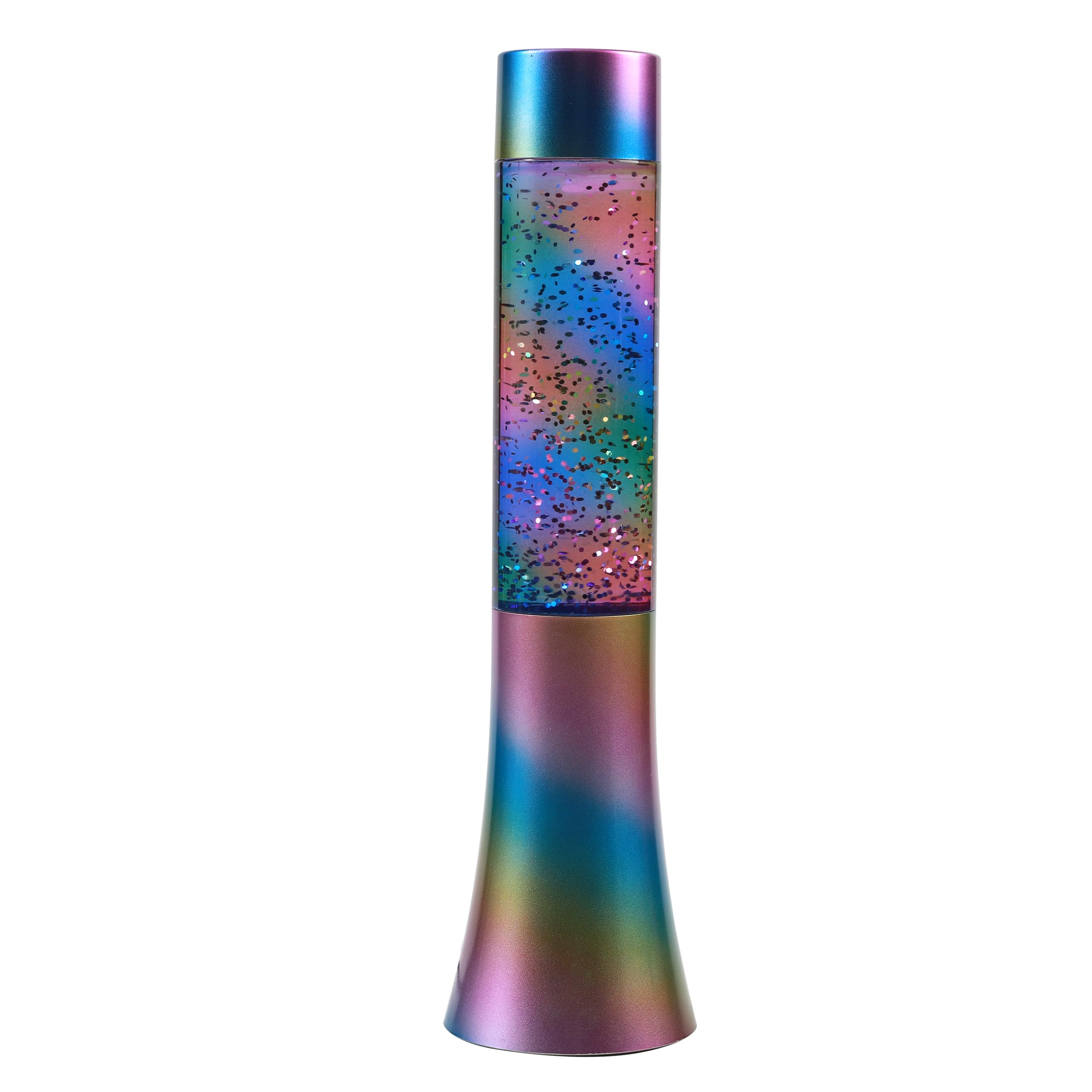 I-TOTAL® - Lámpara de lava LED pequeña, efecto brillante que cambia de color, lava lamp de color (ópalo) - 33,5 cm