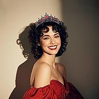 Vista 140 de Kamirola - Corona de reina y tiaras corona de princesa para mujeres y niñas, diademas de cristal para novia, princesa para bodas y fiestas (01)