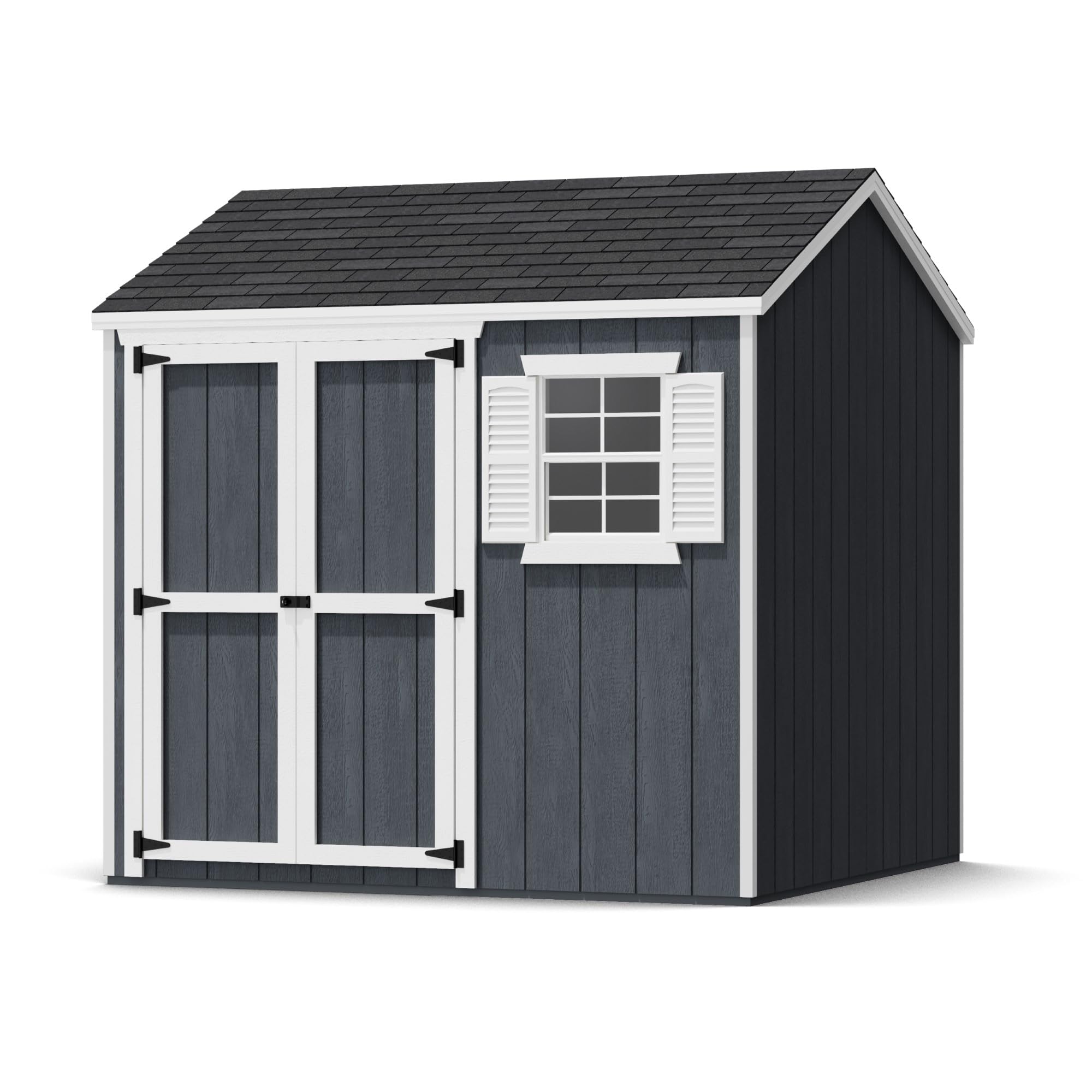 Little Cottage Co. 8x8 Value Workshop Shed with Operable Windows, Outdoor Wood Storage Do-It-Yourself Precut Kit